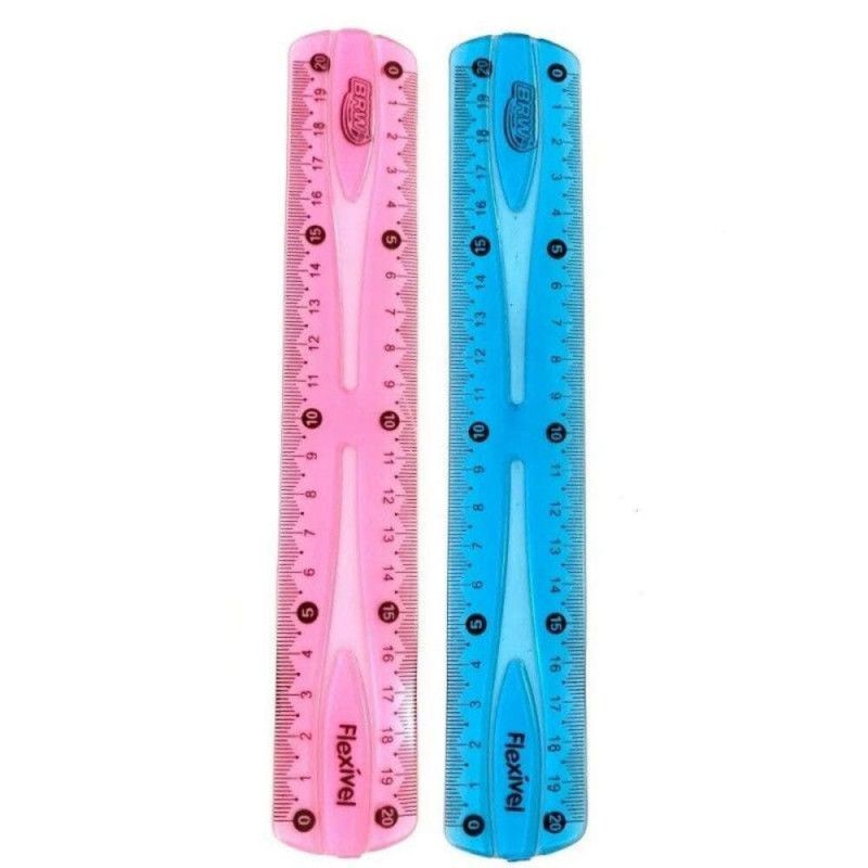 REGUA 20CM FLEXIVEL COLOR BRW - REF. RE0002 - CAIXA COM 24 UNIDADES