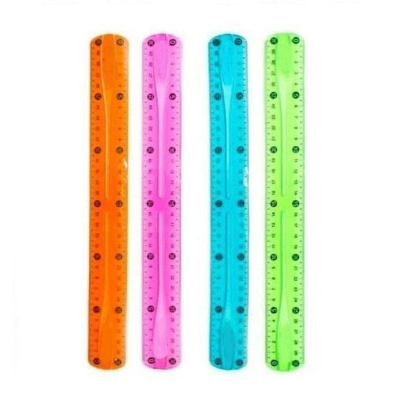 REGUA 30CM FLEXIVEL COLOR BRW - REF. RE0001 - 1 UNIDADE