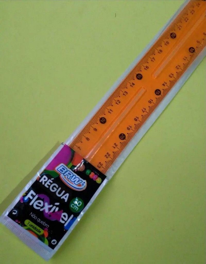 REGUA 30CM FLEXIVEL COLOR BRW - REF. RE0001 - 1 UNIDADE