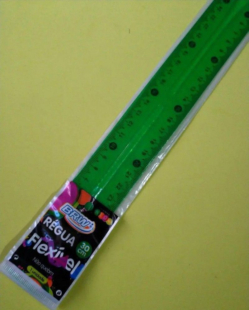 REGUA 30CM FLEXIVEL COLOR BRW - REF. RE0001 - 1 UNIDADE