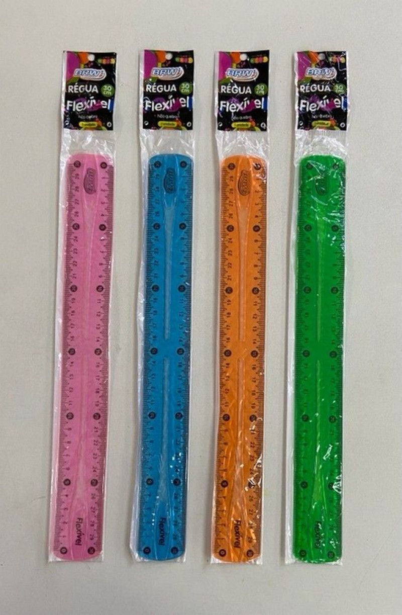 REGUA 30CM FLEXIVEL COLOR BRW - REF. RE0001 - 1 UNIDADE