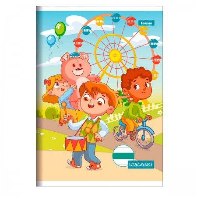 CADERNO BROCHURA 1/4 40 FOLHAS PAUTA VERDE - REF. 8914 - PACOTE COM 20 UNIDADES
