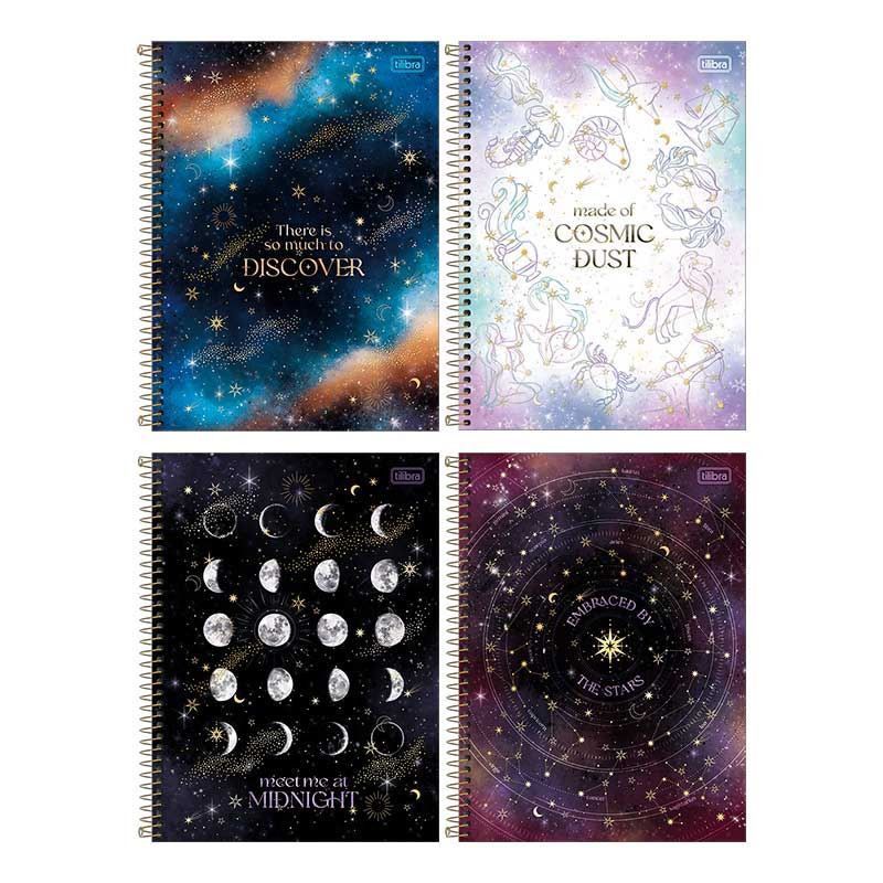 CADERNO 10 MATERIAS CAPA DURA 160 FOLHAS MAGIC TILIBRA - REF. 29435 - PACOTE COM 4 UNIDADES