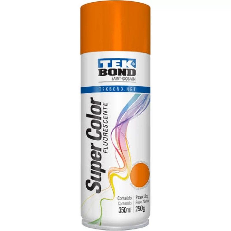 TINTA SPRAY USO GERAL LARANJA 350ML 250G TEK BOND - 1 UNIDADE