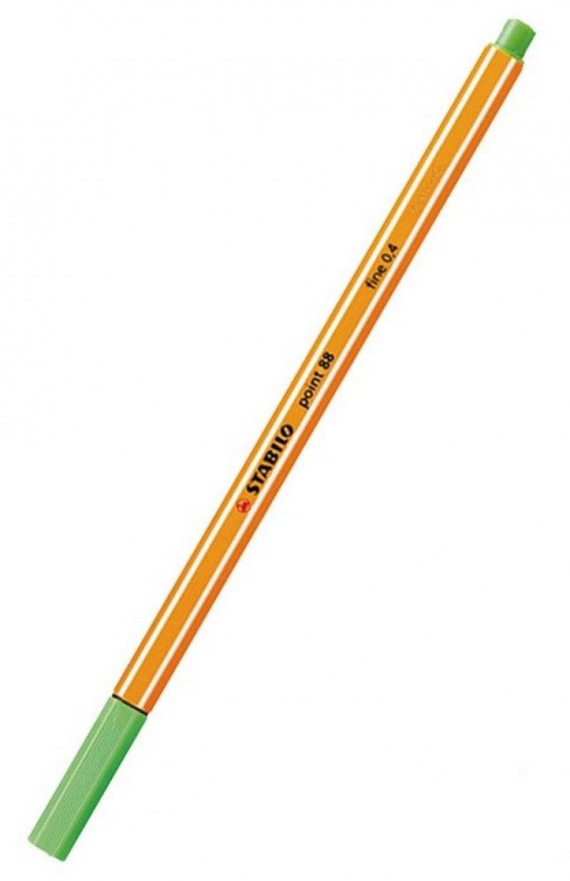 CANETA 0.4 STABILO POINT 88 VERDE CLARO 88/43  - REF. 88/43 - CAIXA COM 10 UNIDADES