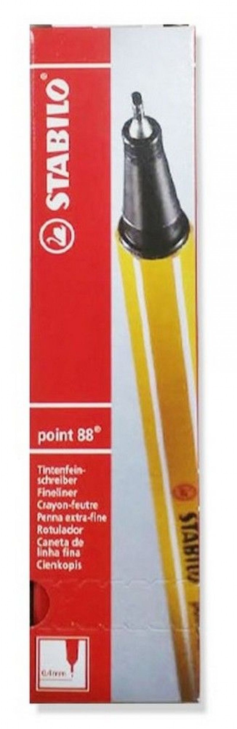 CANETA 0.4 STABILO POINT 88 VERDE CLARO 88/43  - REF. 88/43 - CAIXA COM 10 UNIDADES