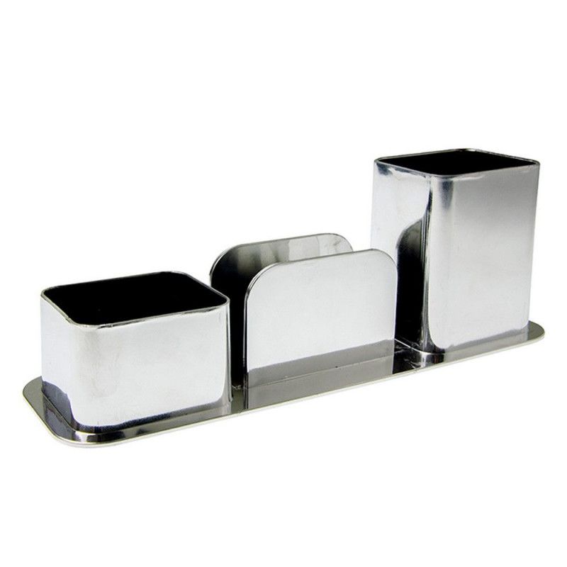 PORTA LAPIS/ CLIPES/ LEMBRETE PRATA DELLO - REF. 3031.O - 1 UNIDADE