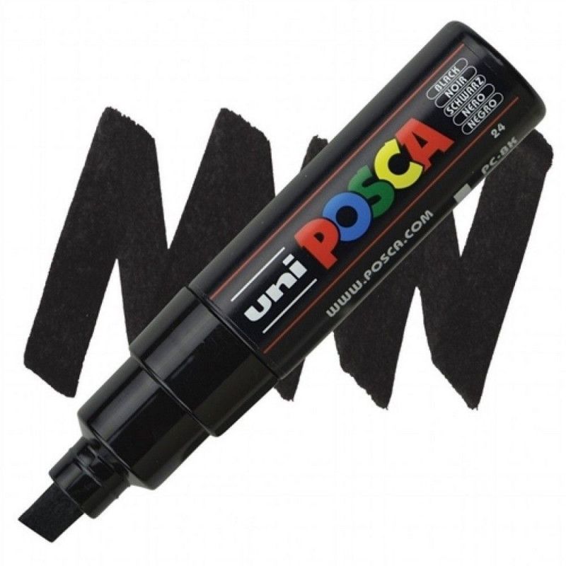 CANETA 8.0MM UNI POSCA PC-8K PRETO - REF. PC-8K - 1 UNIDADE