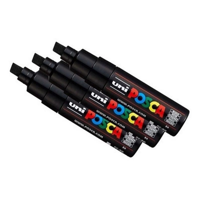 CANETA 8.0MM UNI POSCA PRETO - CAIXA COM 6 UNIDADES - REF. PC-8K