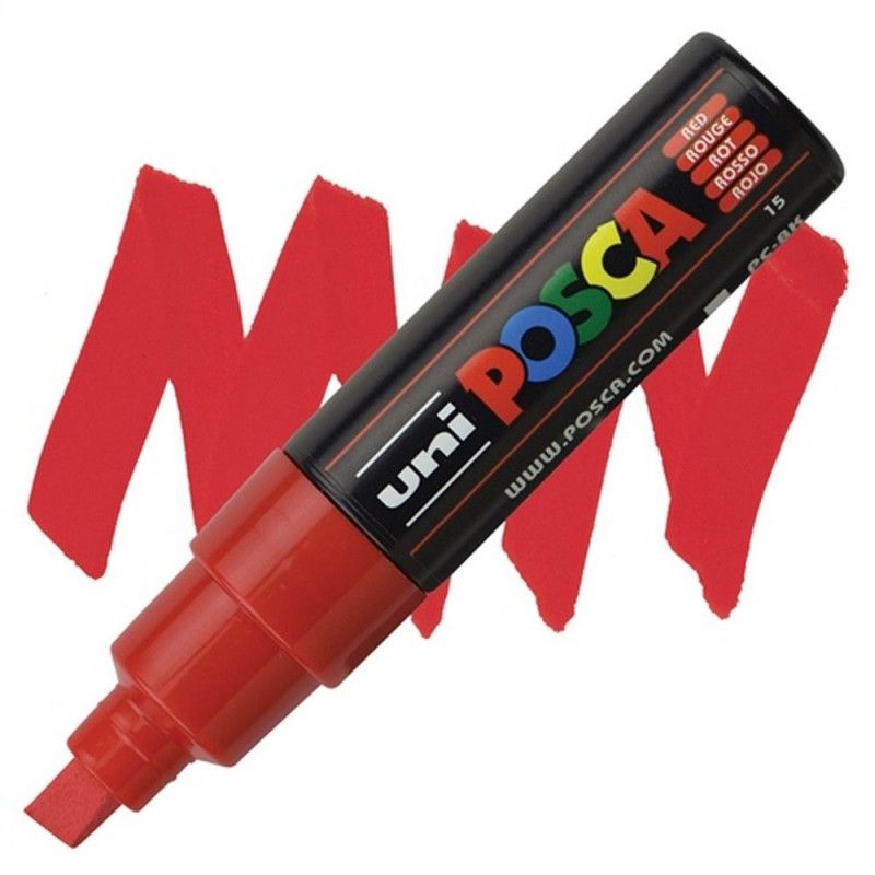 CANETA 8.0MM UNI POSCA PC-8K VERMELHO - REF. PC-8K - 1 UNIDADE