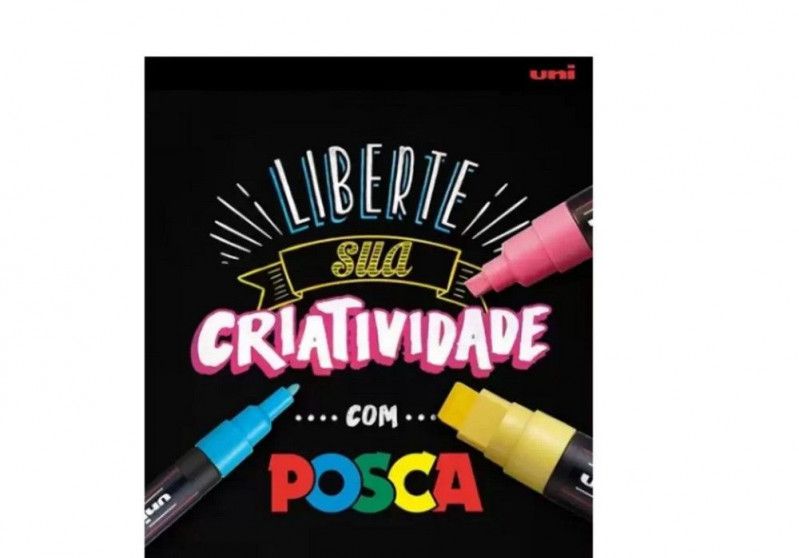 CANETA 8.0MM UNI POSCA PC-8K BRANCO - REF. PC-8K - 1 UNIDADE