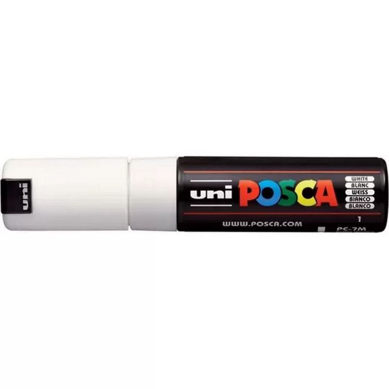 CANETA 8.0MM UNI POSCA BRANCO - CAIXA COM 6 UNIDADES - REF. PC-8K