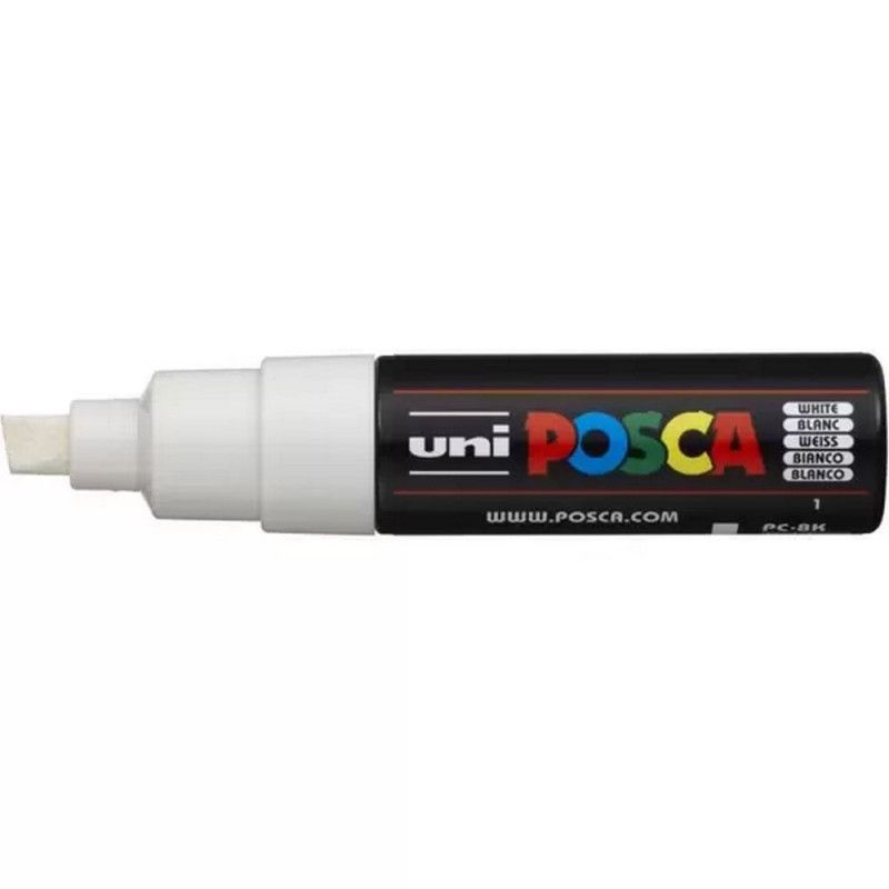 CANETA 8.0MM UNI POSCA BRANCO - CAIXA COM 6 UNIDADES - REF. PC-8K