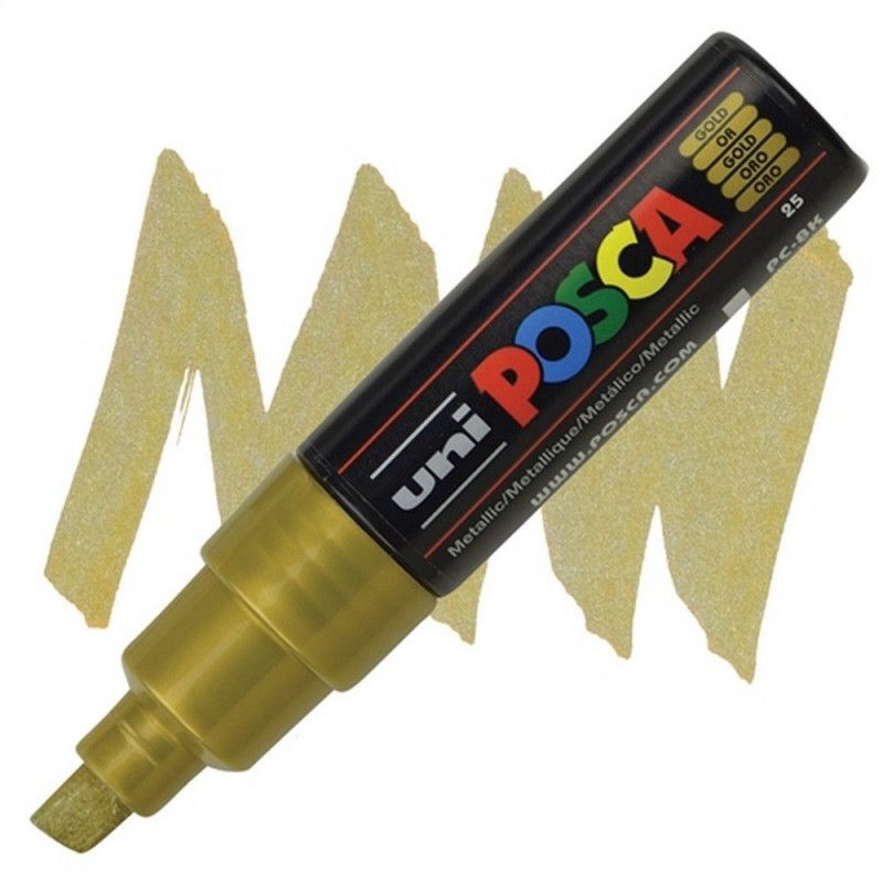 CANETA 8.0MM UNI POSCA PC-8K OURO - REF. PC-8K - 1 UNIDADE