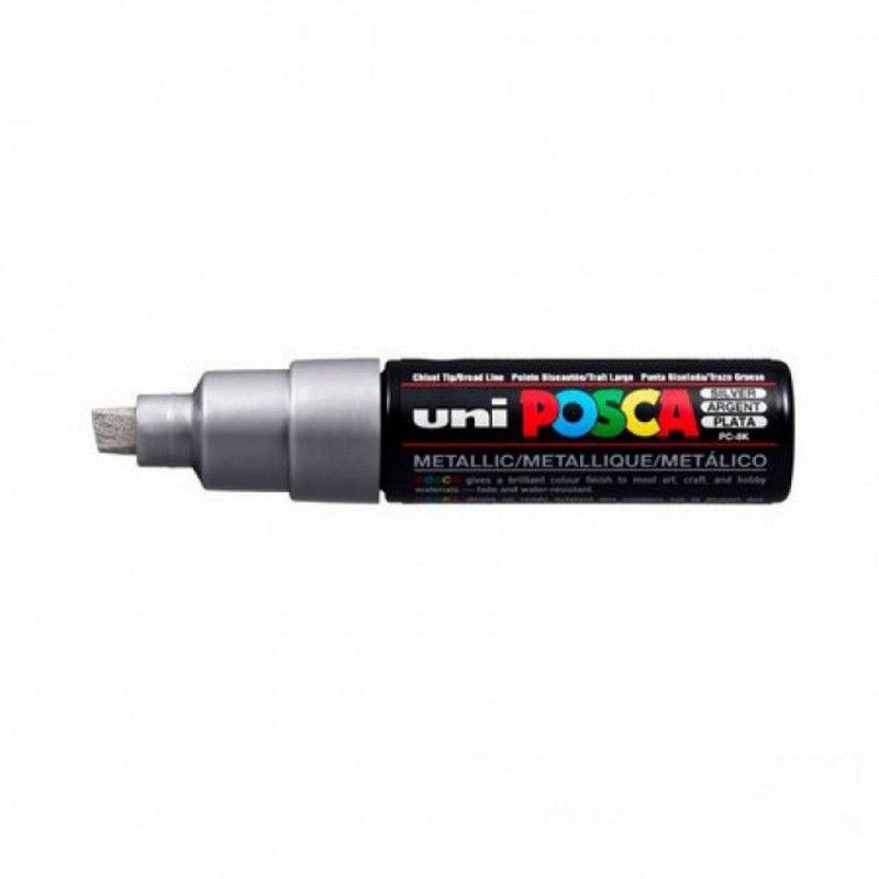 CANETA 8.0MM UNI POSCA PC-8K PRATA - REF. PC-8K - 1 UNIDADE