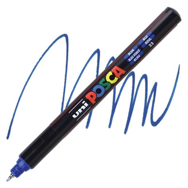 CANETA 0.7MM UNI POSCA PC-1MR AZUL - REF. PC-1MR - 1 UNIDADE
