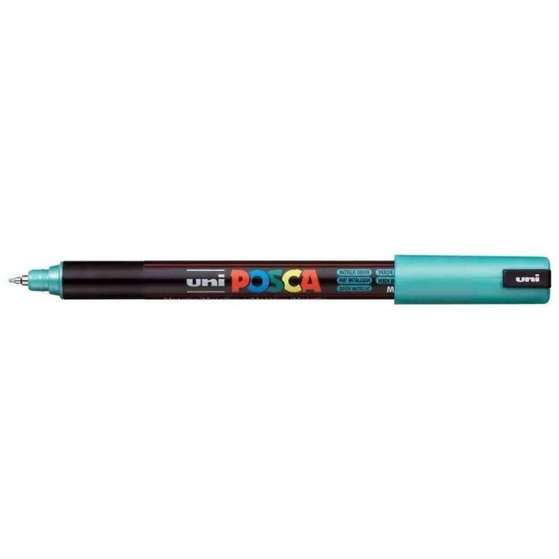 CANETA 0.7MM UNI POSCA METALICO PC-1MR METALICO VERDE - REF. PC-1MR - CAIXA COM 6 UNIDADES