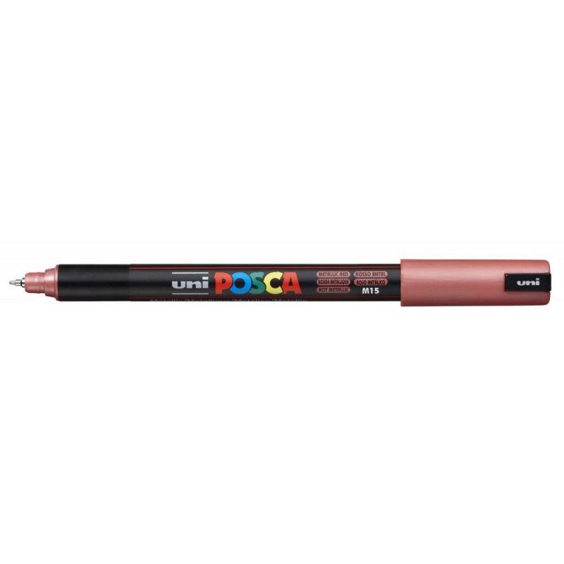 CANETA 0.7MM UNI POSCA METALICO PC-1MR VERMELHA - REF. PC-1MR - 1 UNIDADE
