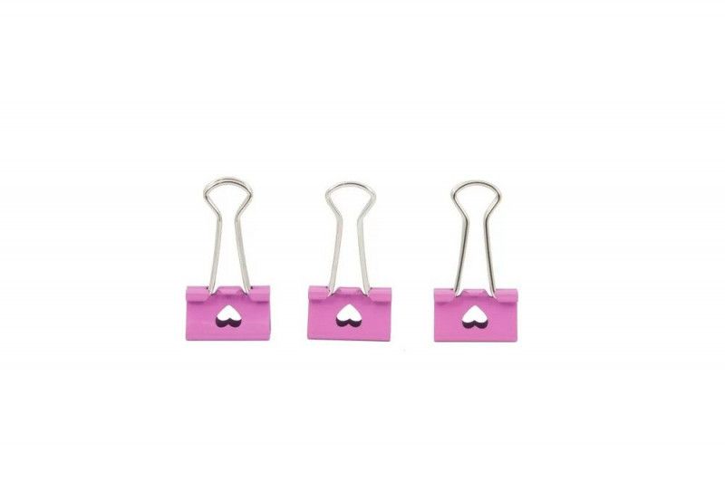 PRENDEDOR DE PAPEL 19MM PINK CIS - REF. 114119 - CAIXA COM 24 UNIDADES