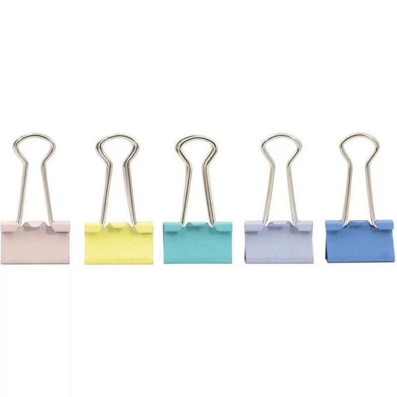 PRENDEDOR DE PAPEL 19MM PASTEL SORTIDO CIS - REF. 113119 - CAIXA COM 24 UNIDADES