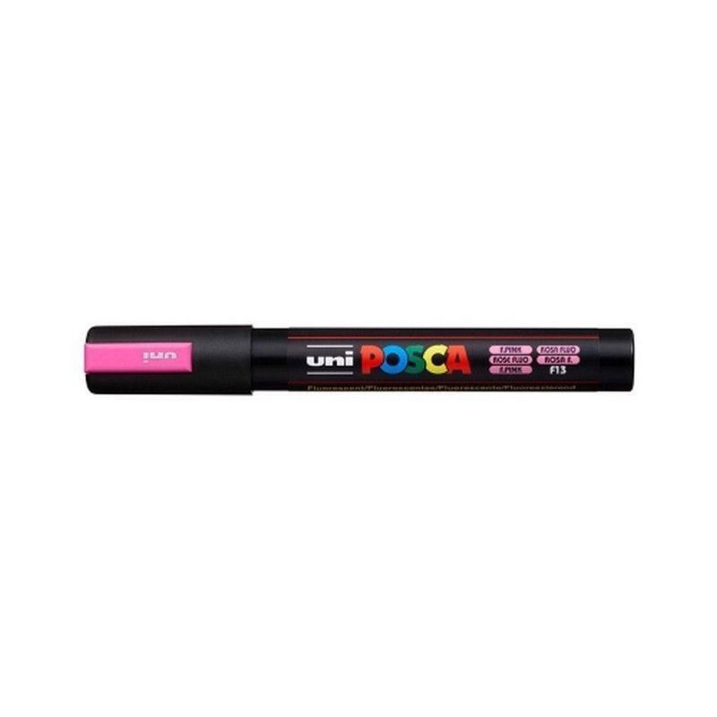 CANETA UNI POSCA PC-5M FLUOR ROSA CIS - REF. PC-5M - CAIXA COM 6 UNIDADES