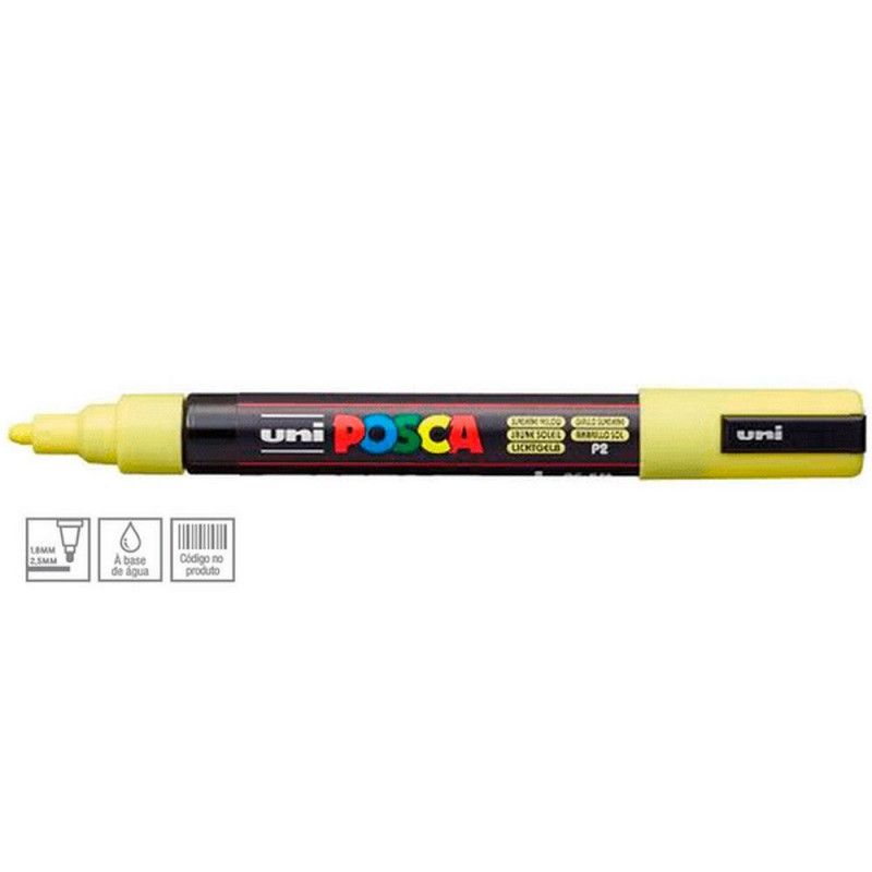 CANETA UNI POSCA PC-5M FLUORA AMARELO CIS - REF. PC-5M - 1 UNIDADE