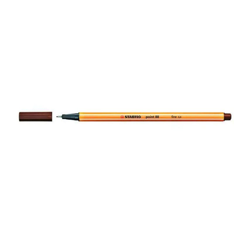 CANETA 0.4 STABILO POINT 88 MARROM ESCURO 88/45 - REF. 88/45 - CAIXA COM 10 UNIDADES