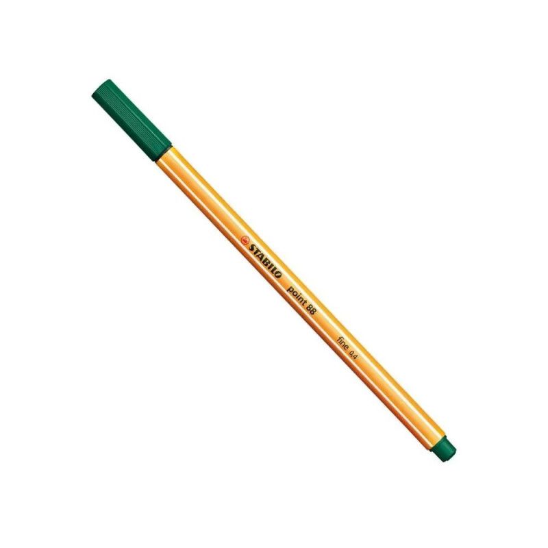 CANETA 0.4 STABILO POINT 88 VERDE AZEITONA 88/63  - REF. 88/63 - CAIXA COM 10 UNIDADES