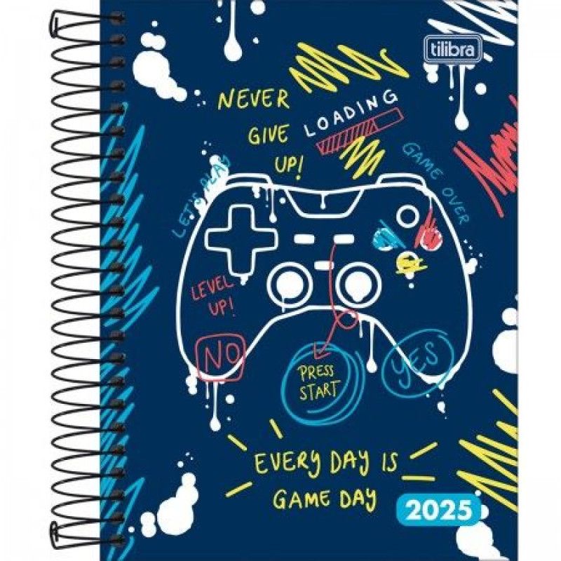 AGENDA ESPIRAL MAIS MASCULINO M4 TILIBRA 2025 - REF. 291072 - PACOTE COM 4 UNIDADES 