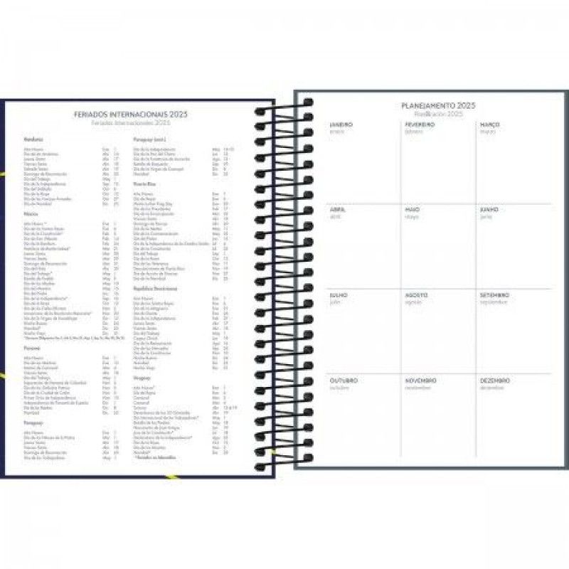 AGENDA ESPIRAL MAIS MASCULINO M4 TILIBRA 2025 - REF. 291072 - PACOTE COM 4 UNIDADES 