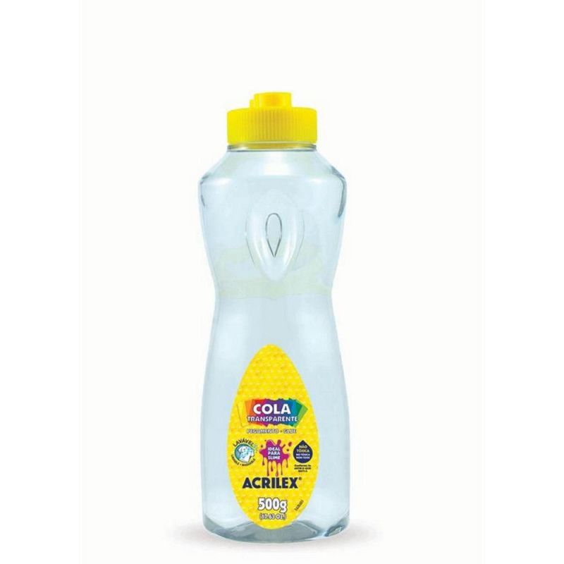 COLA TRANSPARENTE 500G ACRILEX - REF. 19950 - CAIXA COM 4 UNIDADES
