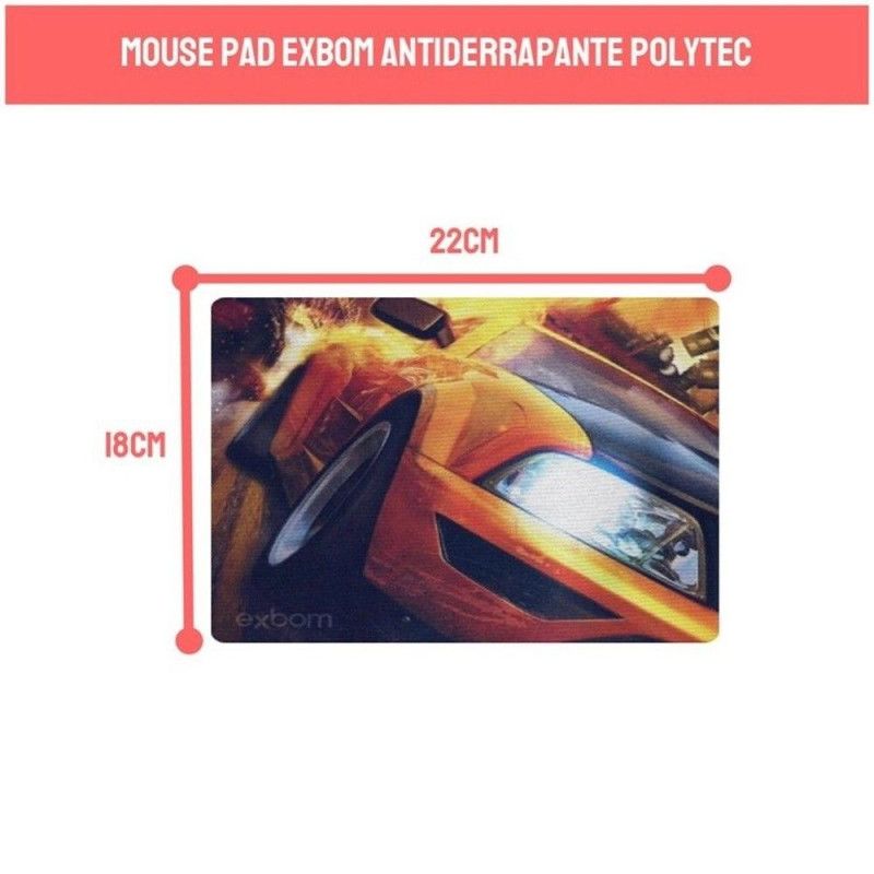 MOUSE PAD CARROS EXBOM - REF. MP-2218B - 1 UNIDADE