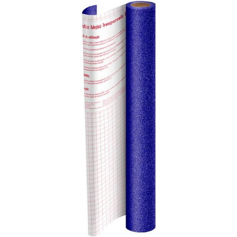 ADESIVO GLITER AZUL 45X10M DAC - REF. 1703AZ - 1 UNIDADE