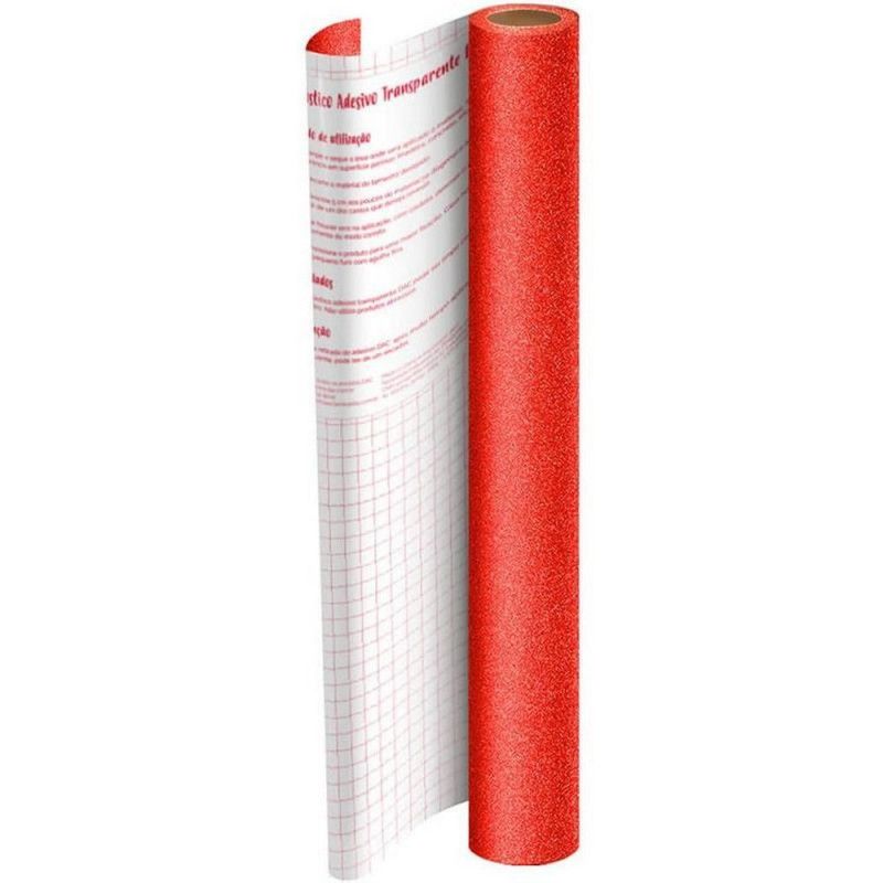 ADESiVO GLITER VERMELHO 45X10M DAC - REF. 1703VM - 1 UNIDADE