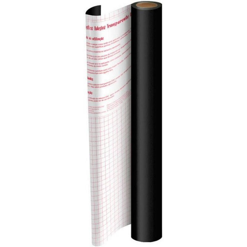 ADESIVO PVC FOSCO PRETO 45X10M DAC - REF. 1702PR - 1 UNIDADE
