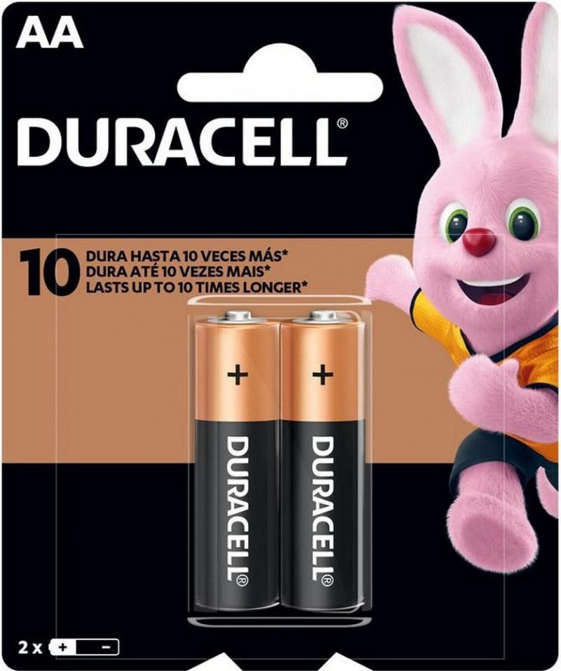PILHA PEQUENA AA COM 2 UNIDADES ALCALINA DURACELL - 1 BLISTER COM 2 UNIDADES