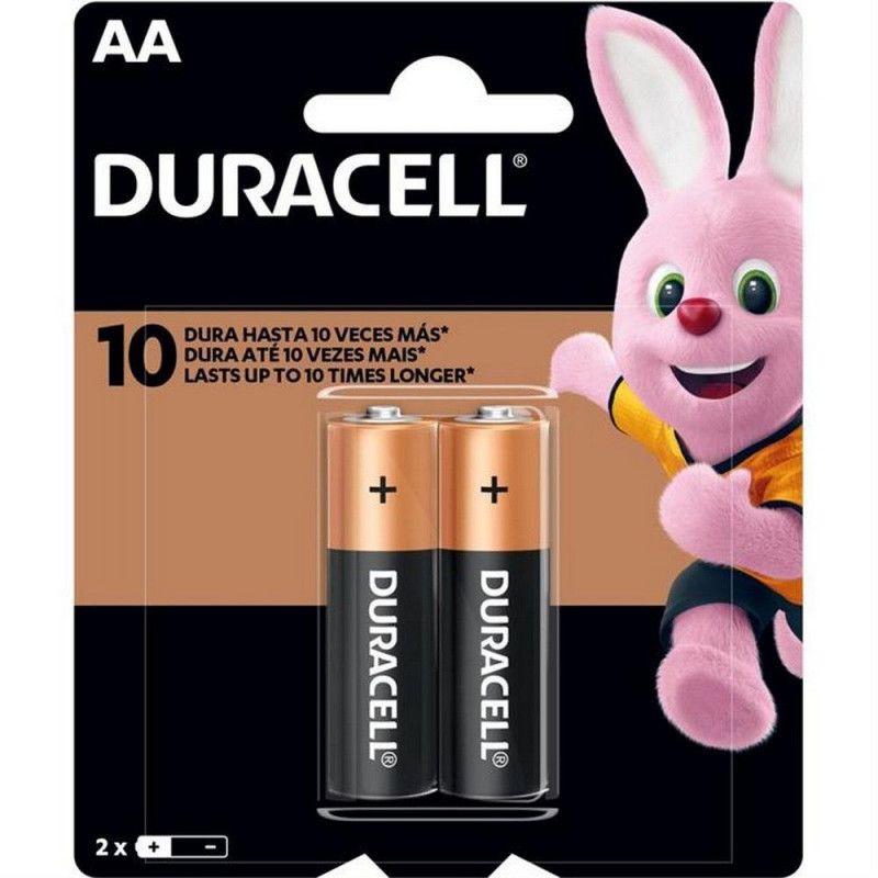 PILHA PEQUENA AA COM 2 ALCALINA DURACELL - CAIXA COM 12 UNIDADES