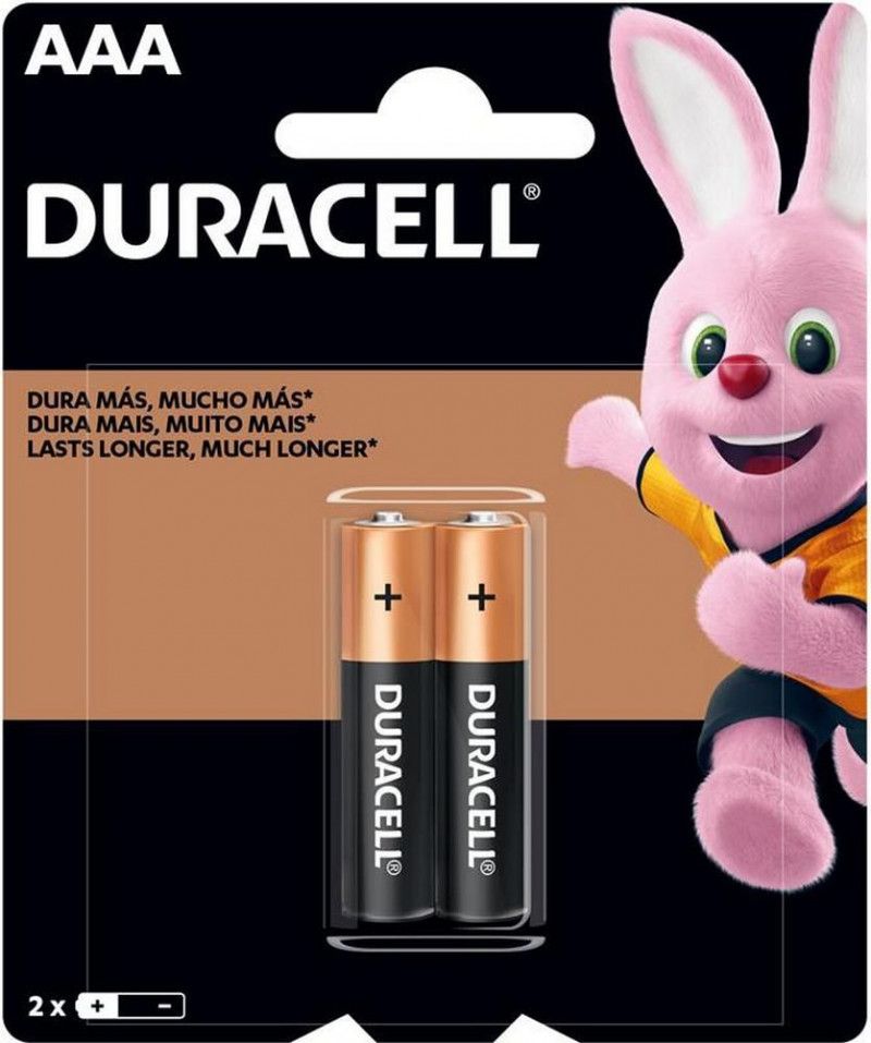PILHA PALITO AAA COM 2 ALCALINA DURACELL - 1 UNIDADE