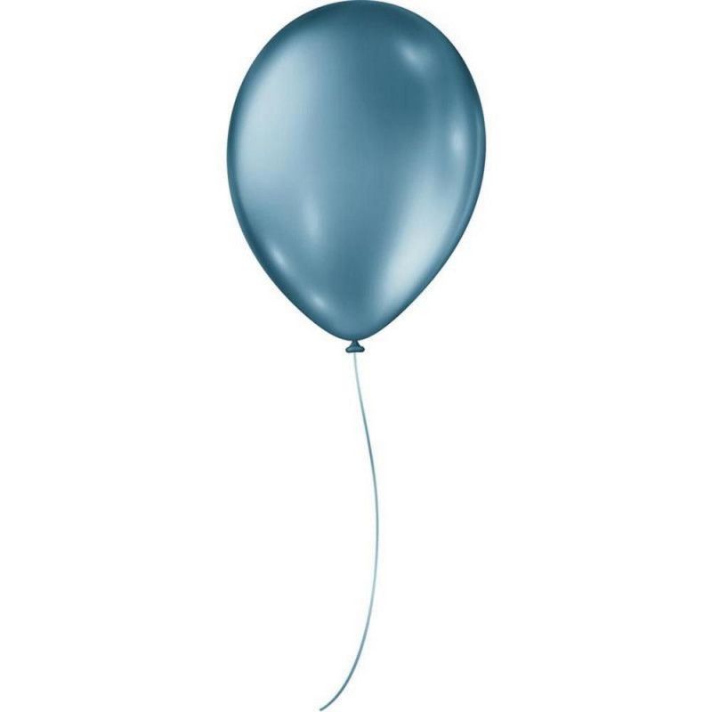 BALAO NUMERO 9 METALLIC AZUL COM 25 - REF. 53.02.25 - PACOTE COM 25 UNIDADES