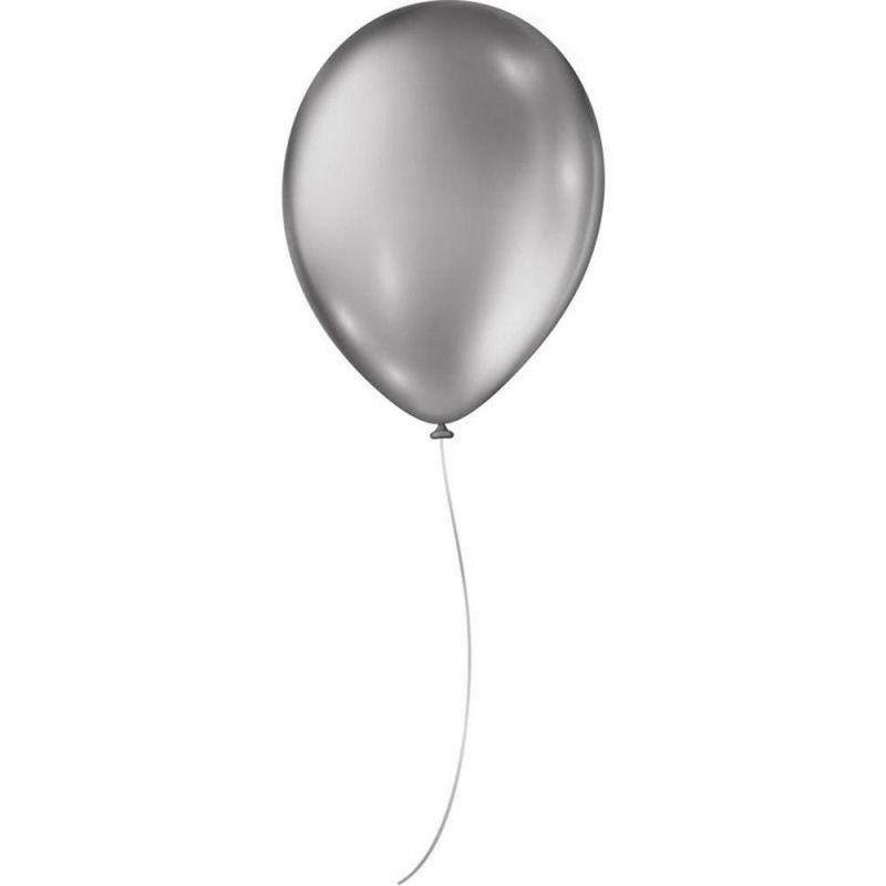BALAO NUMERO 9 METALLIC PRATA COM 25 - REF. 53.13.25 - PACOTE COM 25 UNIDADES