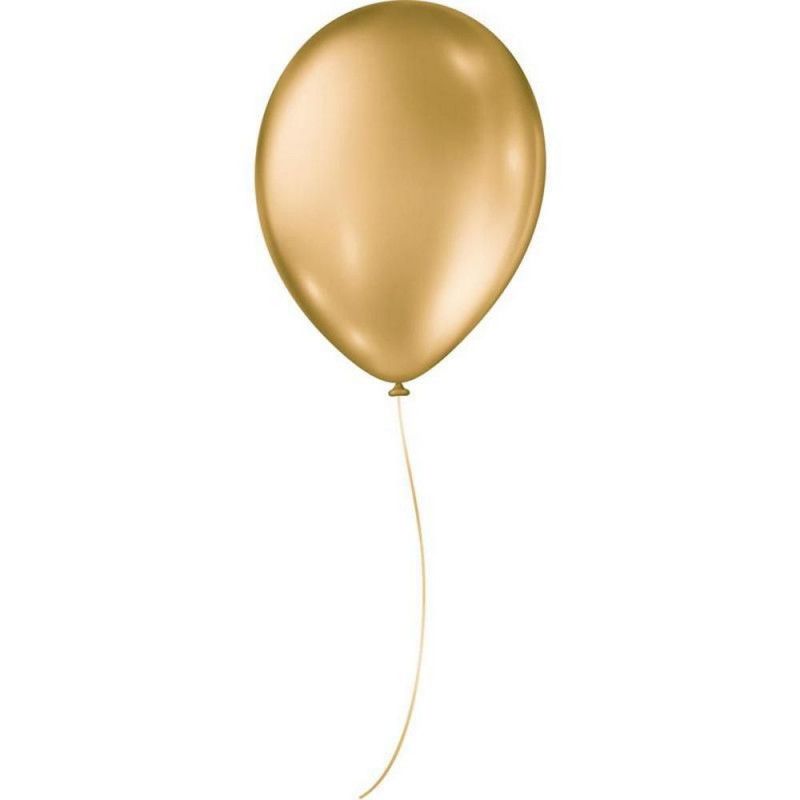 BALAO NUMERO 9 METALLIC DOURADO COM 25 - REF. 53.12.25 - PACOTE COM 25 UNIDADES