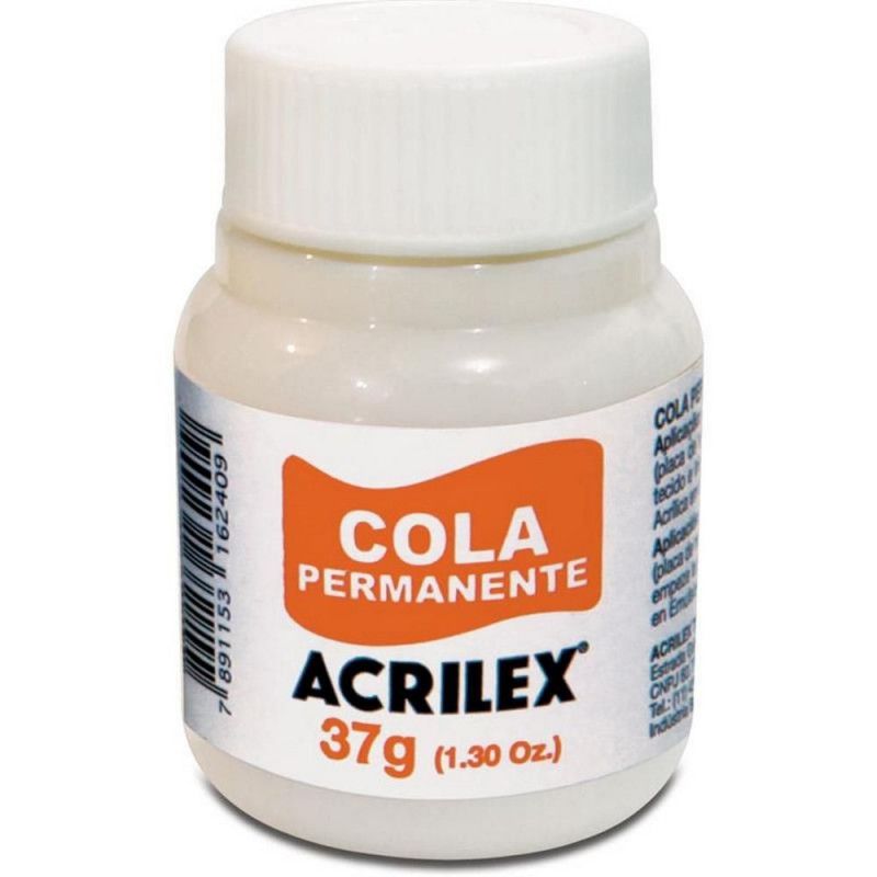 COLA PERMANENTE 37G ACRILEX - REF. 16240 - CAIXA COM 12 UNIDADES