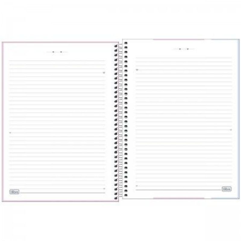 CADERNO 1 MATERIA CAPA DURA 80 FOLHAS HAPPY PASTEL TILIBRA - REF. 30543 - PACOTE COM 4 UNIDADES