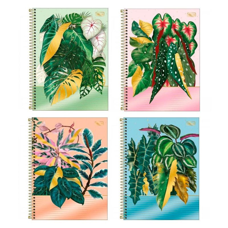 CADERNO 10 MATERIAS CAPA DURA 160 FOLHAS NATURALIS TILIBRA - REF. 29144 - PACOTE COM 4 UNIDADES