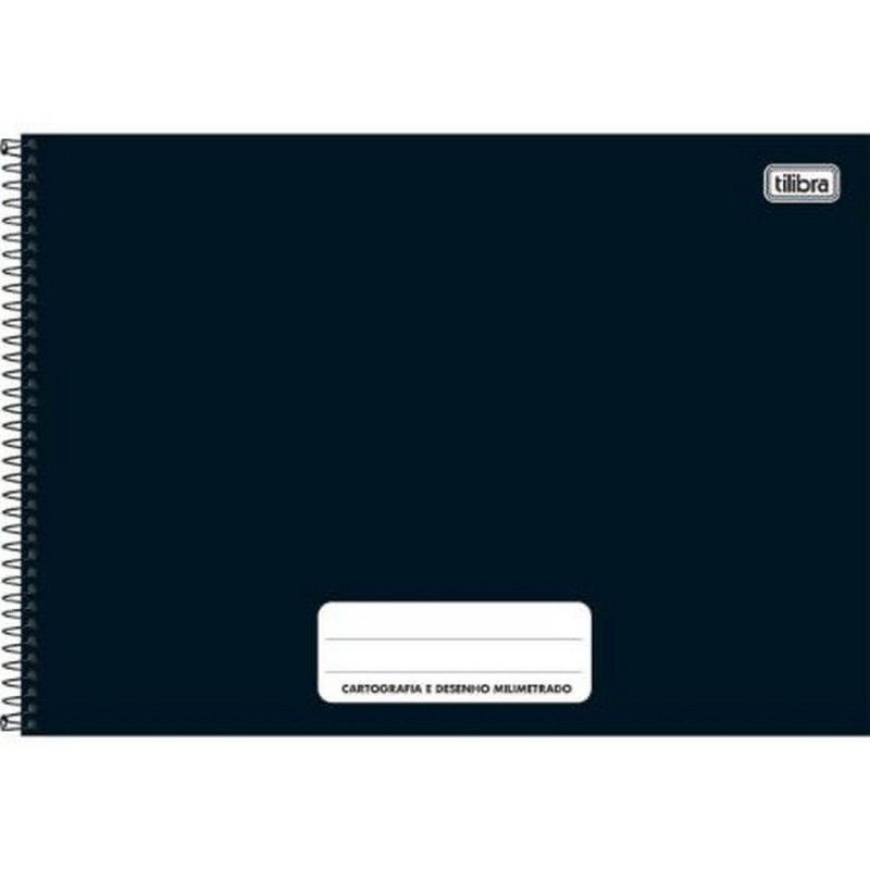 CADERNO CARTOGRAFIA CAPA DURA MILIMETRADO 80 FOLHAS  PEPPER PRETO  - REF. 30601 - CAIXA COM 4 UNIDADES