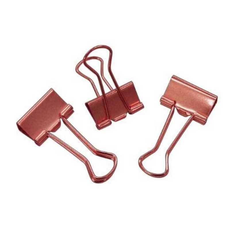 PRENDEDOR DE PAPEL 19MM ROSE TILIBRA - REF. 27652 - CAIXA COM 12 UNIDADES