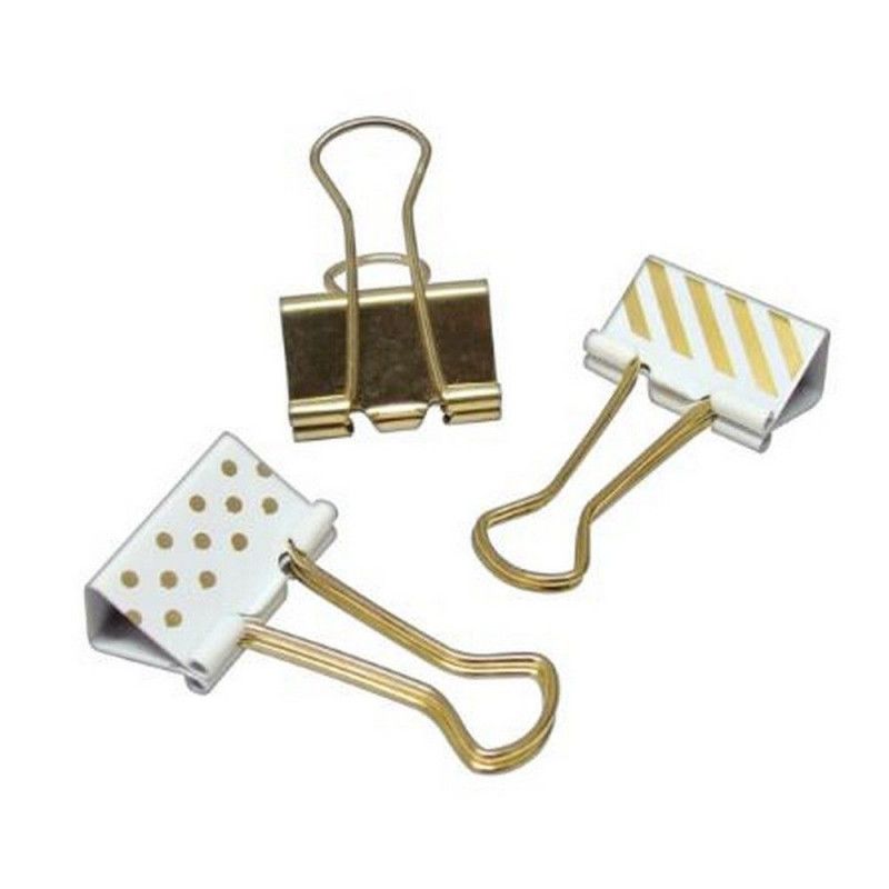 PRENDEDOR DE PAPEL 25MM DOURADO TILIBRA - REF. 17826 - CAIXA COM 10 UNIDADES