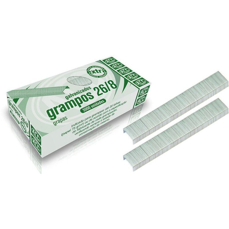 GRAMPO 26/8 EXTRA GALVANIZADO COM 5000 UNIDADES ACC - REF. 9.2413.25--9 - 1 UNIDADE