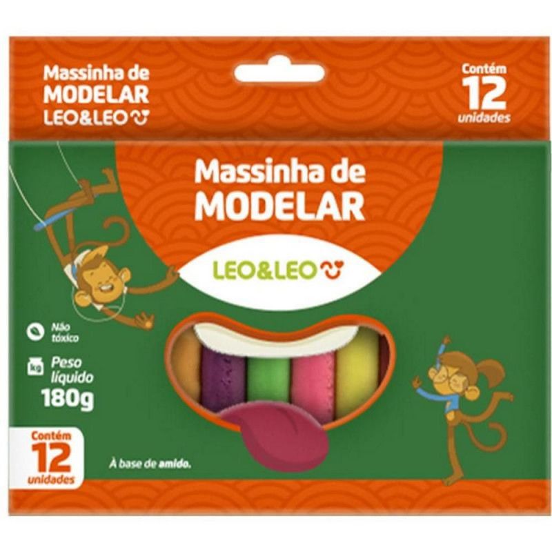 MASSA MODELAR 12 CORES SOFT LEO E LEO - REF. 4358 - CAIXA COM 12 UNIDADES