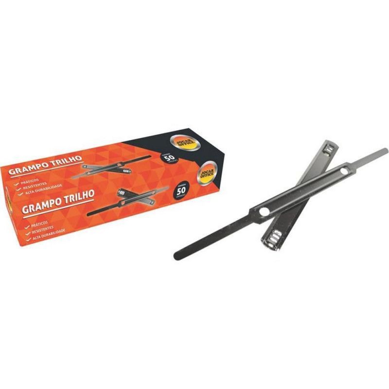 GRAMPO TRILHO 80MM JOCAR OFFICE - REF. 93037 - CAIXA COM 50 UNIDADES